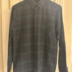 Men's Plaid Shirt - Blue and Green